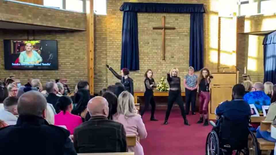 Flash mob at funeral