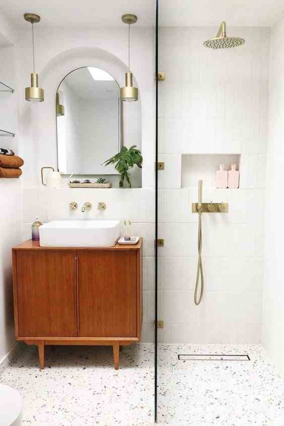   Replace the bathtub with the walk-in shower 