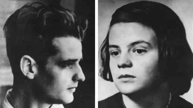 Resistance against the Nazi regime: the undated photos show Hans and Sophie Scholl.