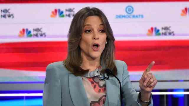 Democratic challengers: "The Healing of America": Best-selling author Marianne Williamson wants to be the Democratic presidential nominee.  She is considered to have no chance.