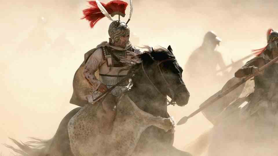 Alexander on Bucephalus from the movie "Alexander"
