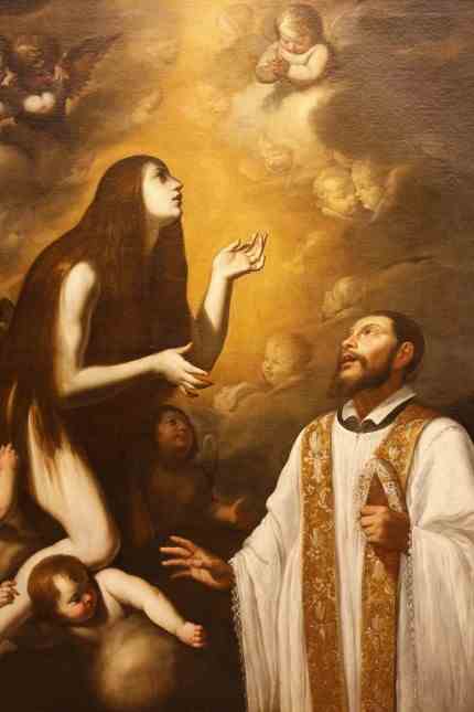 Exhibition: Rarely clear: St. Cajetan von Thiene in full priestly robes gazes spellbound at the sensual Maria Magdalena in the painting by Andrea Vaccaro.