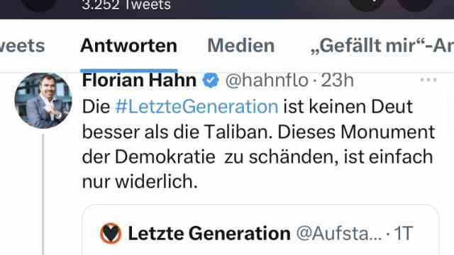 Twitter: Two sentences that have it all: The CSU member of the Bundestag Florian Hahn has since deleted the tweet.