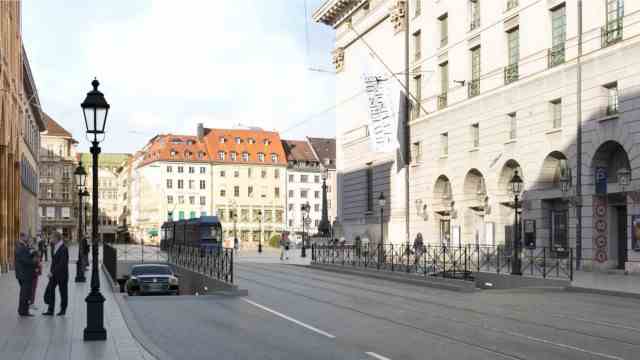 Redesign of Maximilanstraße: A new exit is to lead to the underground car park.