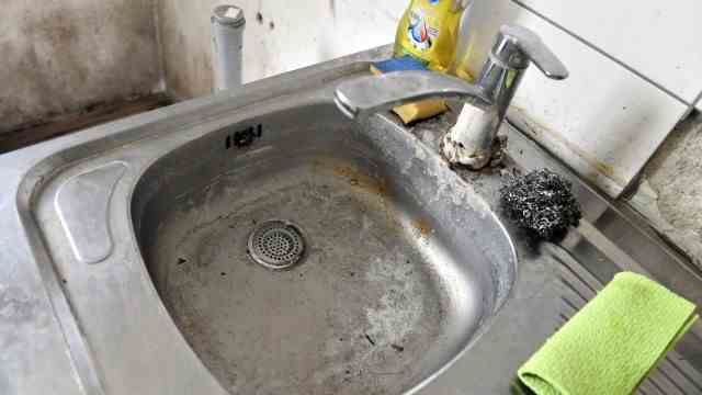 Social: The sink is leaking.  Some of the walls are knee-deep infested with mold.