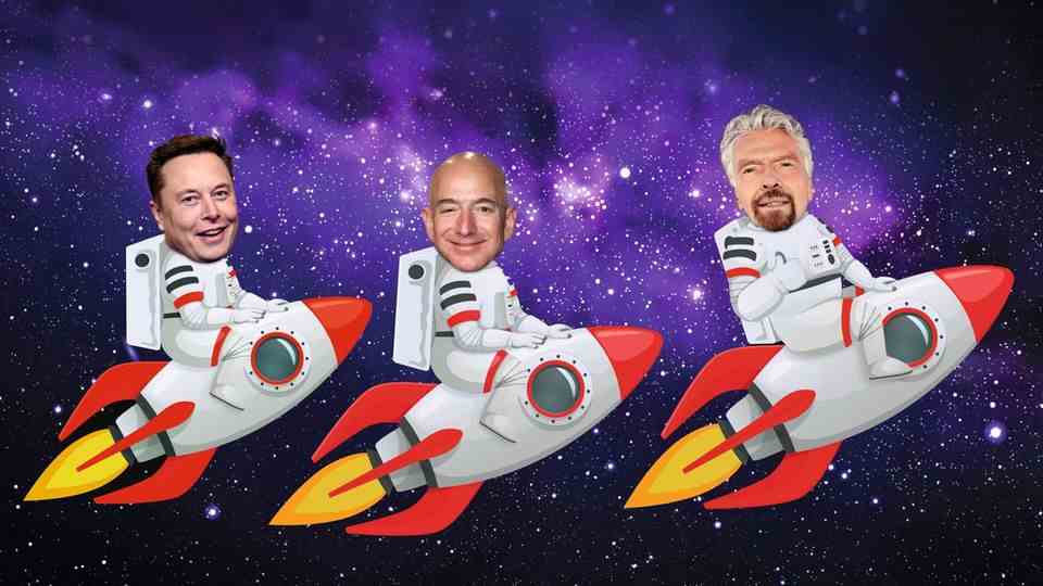 Elon Musk, Jeff Bezos and Richard Branson
