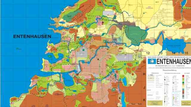 SZ series "A phone call to...": Ente Gelände: City map of Duckburg.