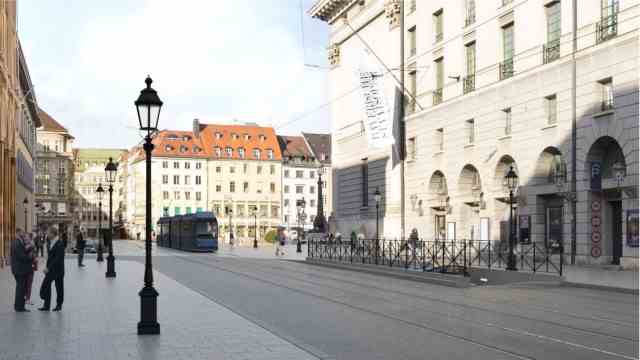 City design: This is how the new exit into the underground car park of the State Opera in Maximilianstrasse could look.