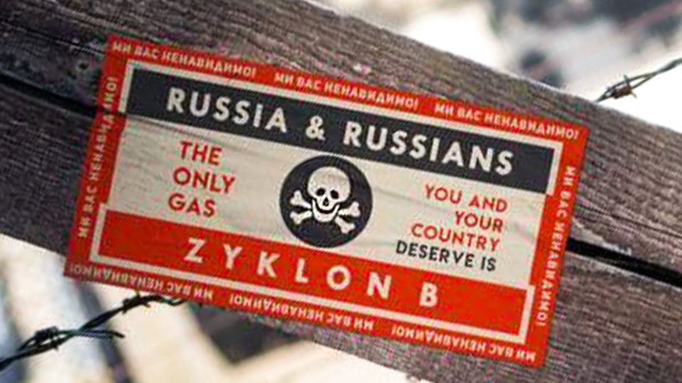 "The only gas you earn is Zyklon B": Anti-Russia stickers in Auschwitz are fake