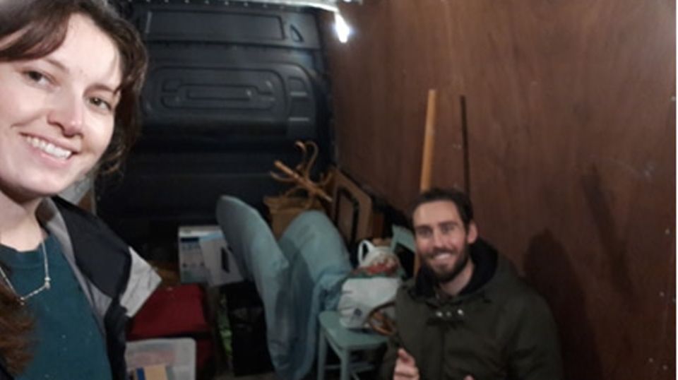 In Bristol, the two packed their belongings into a van and drove across the UK