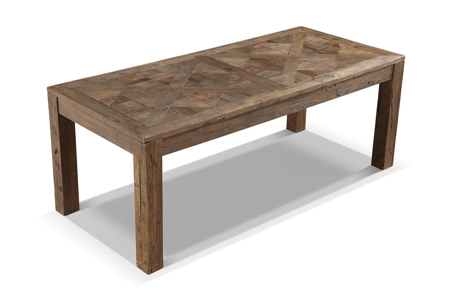 Rustic Dining Table In Raw Wood 