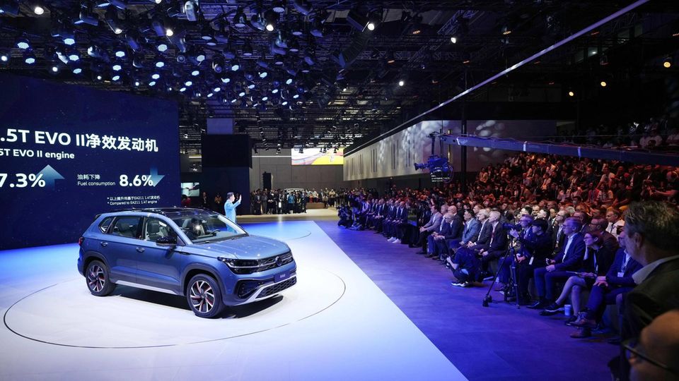 Volkswagen AG holds a press conference at the Auto Shanghai auto show