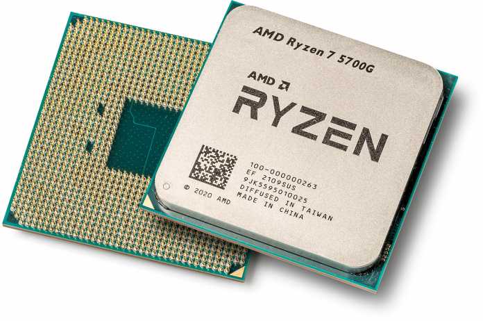 Ryzen 5000 processors like the Ryzen 7 5700G are particularly cheap right now.  When replacing the CPU, be careful not to bend the sensitive, golden contact pins., 