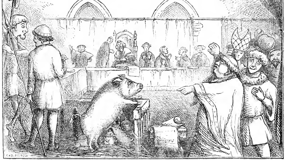 Most pigs were charged with murder.