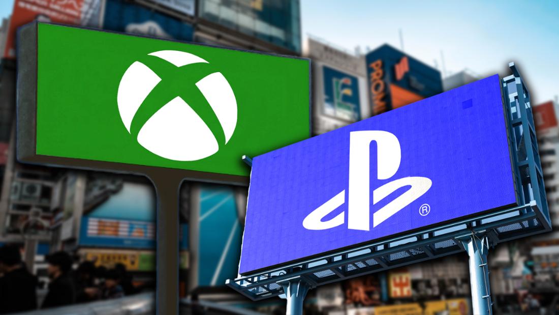 PlayStation and Xbox billboards