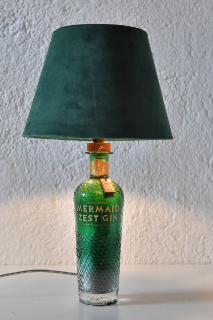 Upcycling: Mario Schaller usually converts empty bottles into lamp bases.