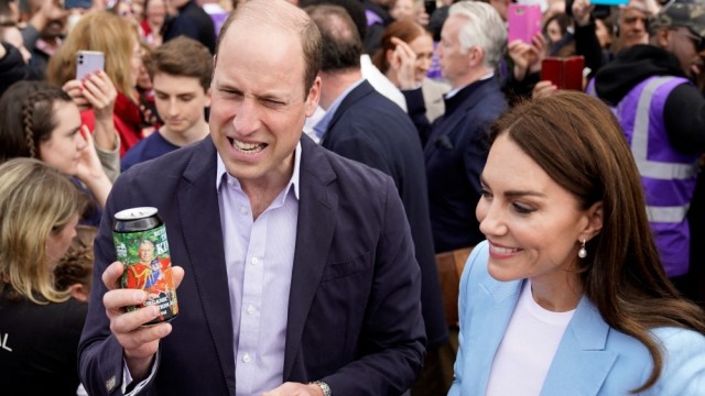 Coronation of Charles III.: Organic beer with dad's face: Prince William and his wife Kate at one of the coronation lunches.