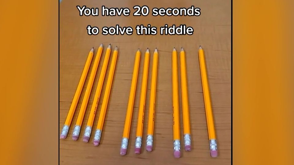 Pencil puzzle: which pencil is the solution?