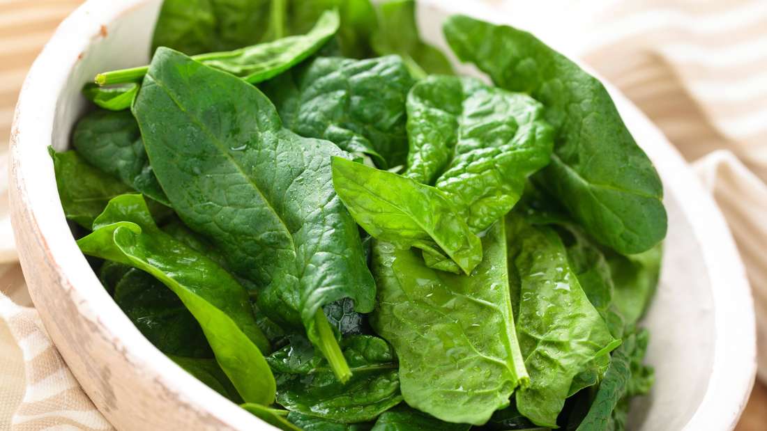 Spinach is rich in folic acid, which protects against hardening of the arteries.