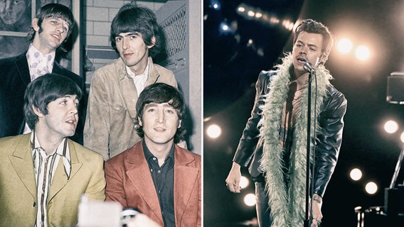 A montage featuring The Beatles and Harry Styles (right).  © Picture Alliance / ASSOCIATED PRESS / Photoshot 