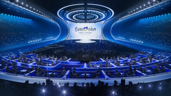 The 2023 Eurovision Song Contest stage in Liverpool © BBC Photo: BBC