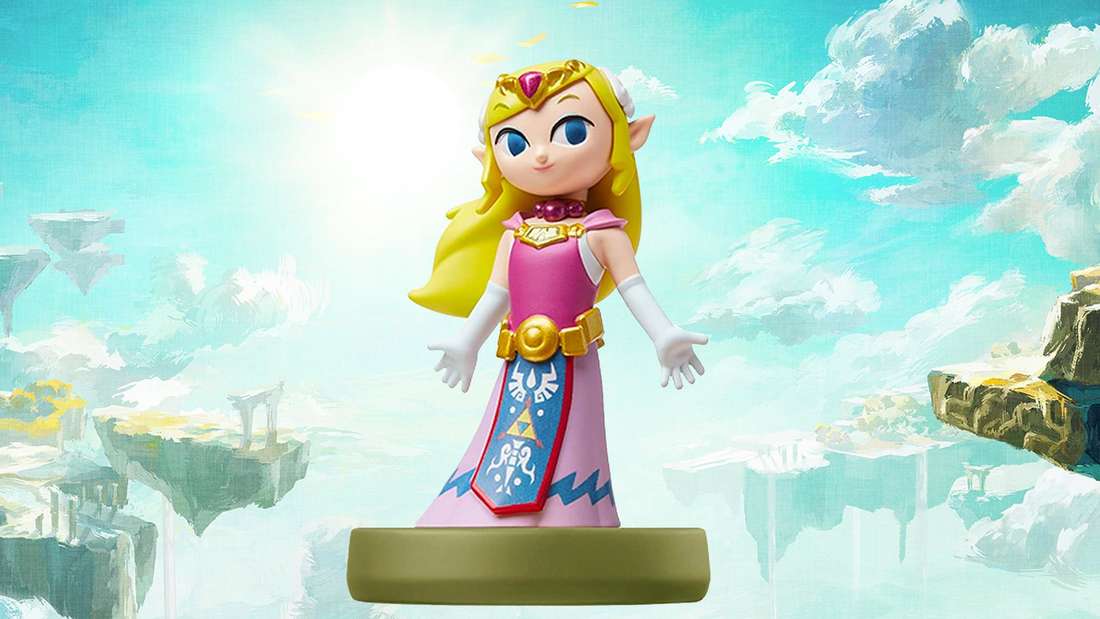Wind Waker Toon Zelda Amiibo aus dem Zelda 30th Anniversary Set und ihre Belohnungen in Tears of the Kingdom.