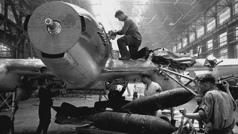 View of the production of the aircraft in Samara.