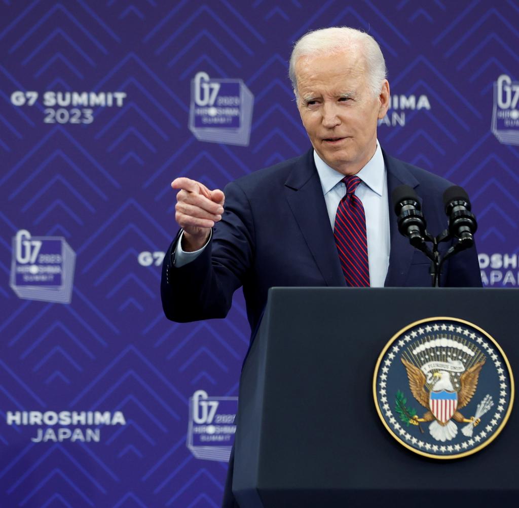 US President Joe Biden speaks at the conclusion of the G-7 summit