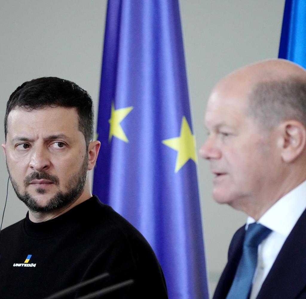 Wolodymyr Selenskyj, Präsident der Ukraine, während seines Besuchs bei Bundeskanzler Scholz