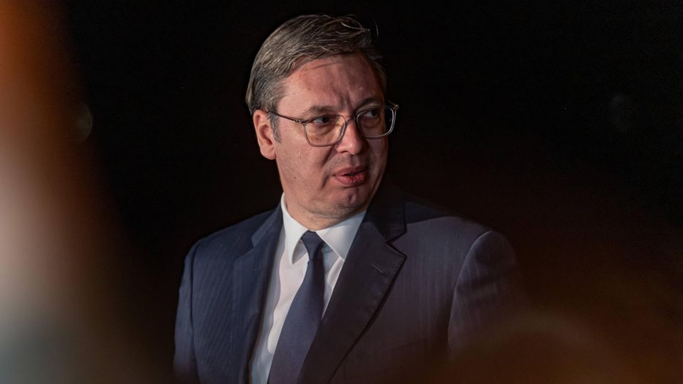 Serbian President Aleksandar Vučić in profile