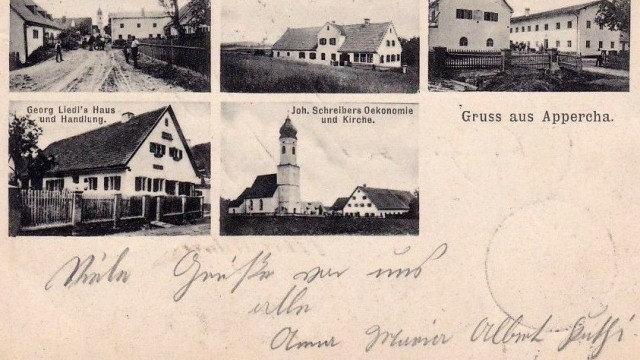 Historical criminal case: The postcard shows different views of Appercha.