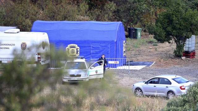 Missing girl: At the Arade reservoir in southern Portugal, the police have set up tents and cordoned off a larger area.