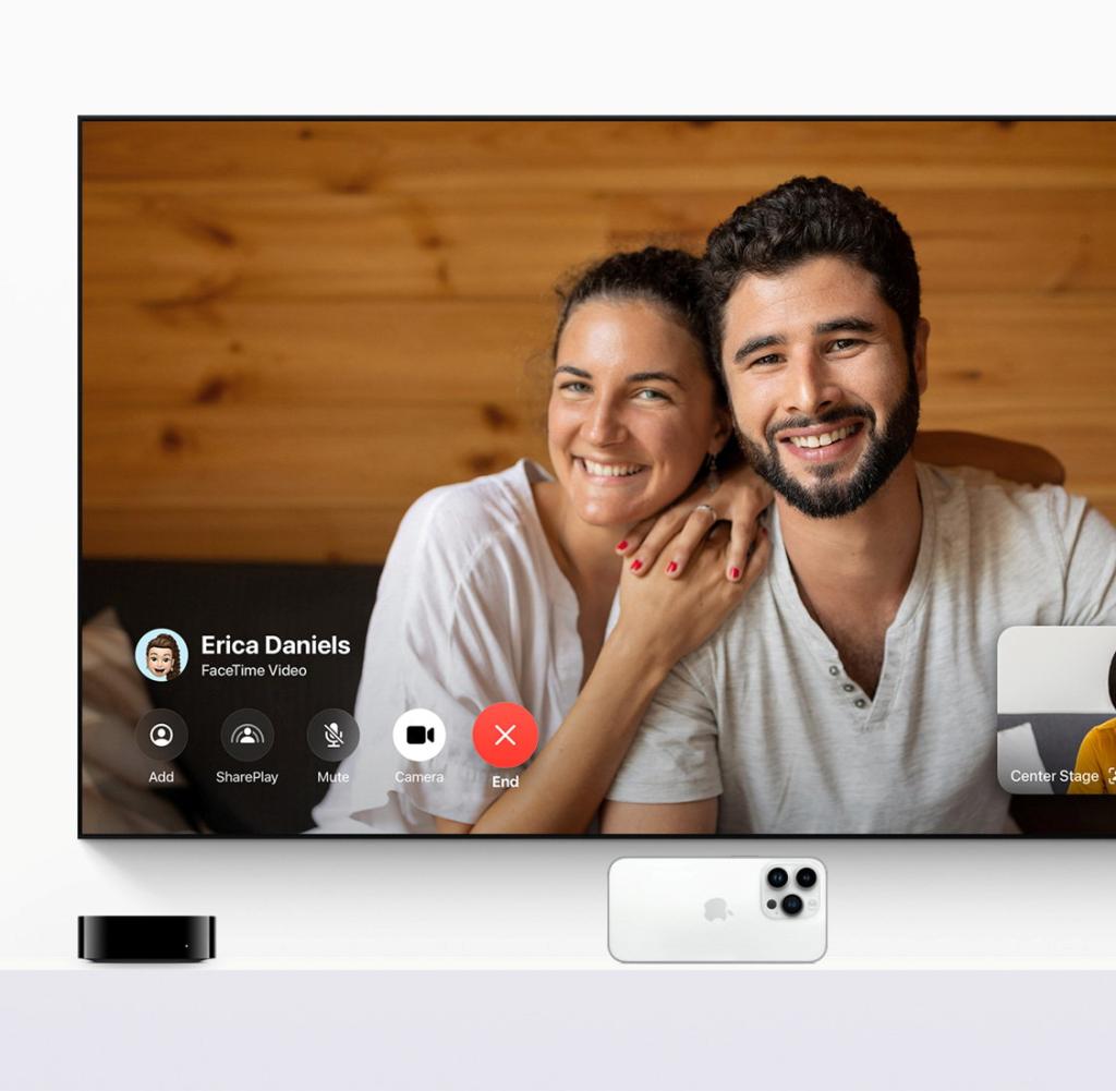 iPhone and Apple TV turn the television into a video conference center