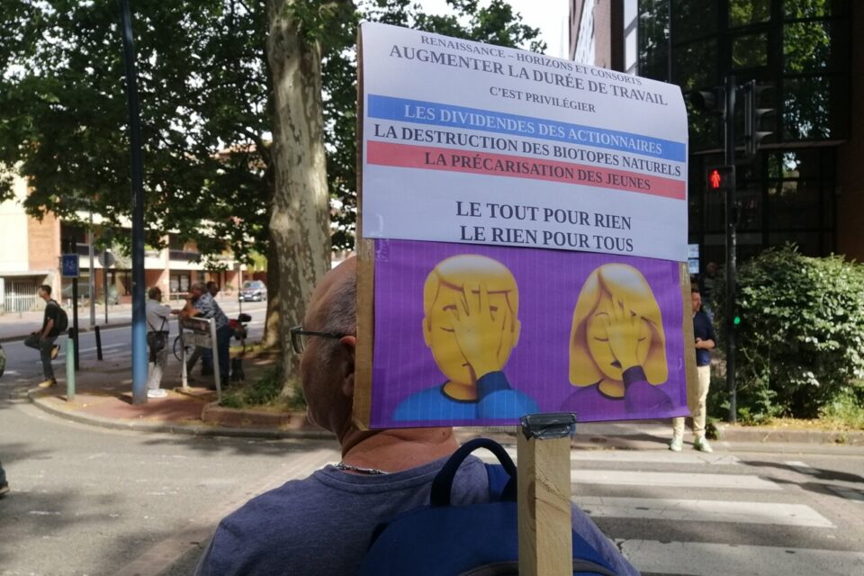 Young retiree, Gilbert came to demonstrate in Toulouse.