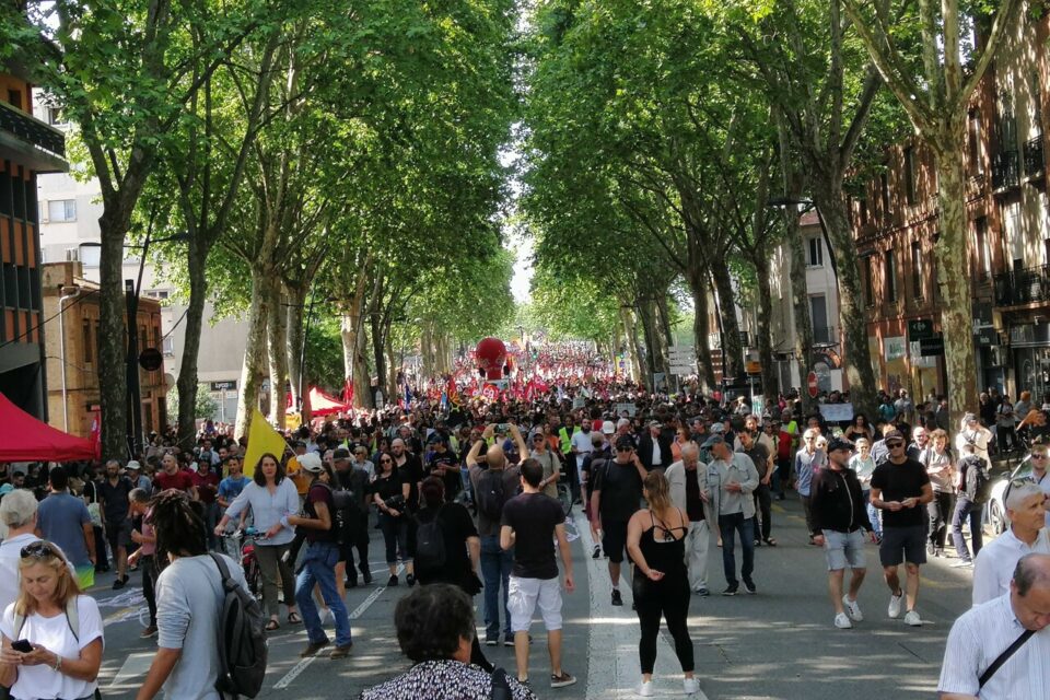 Thousands of demonstrators marched at the call of the inter-union, this Tuesday, June 6, 2023, in Toulouse.