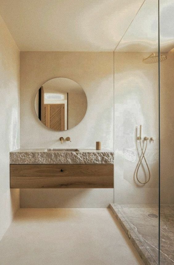 The Minimalist Natural Stone Bathroom