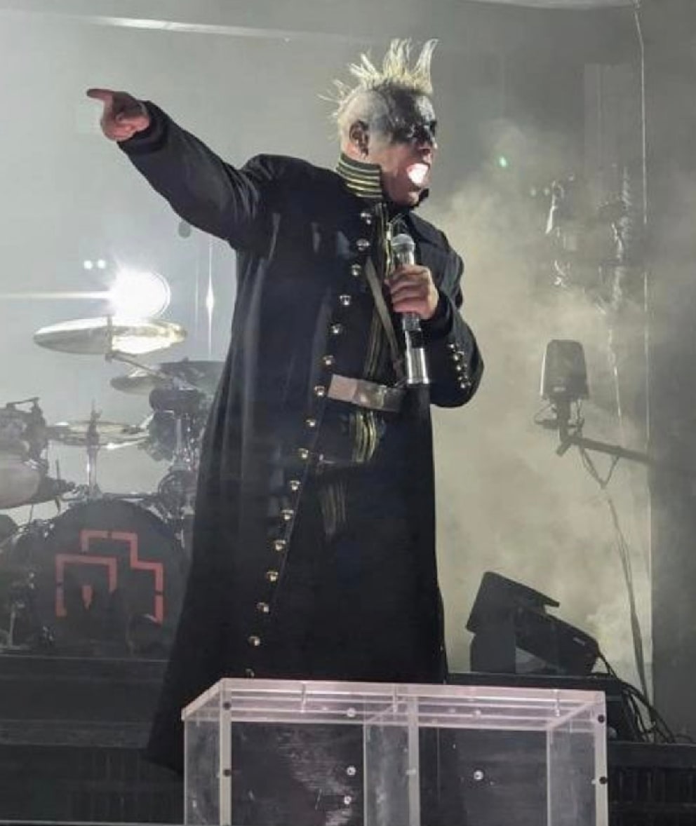 Till Lindemann on stage in Vilnius
