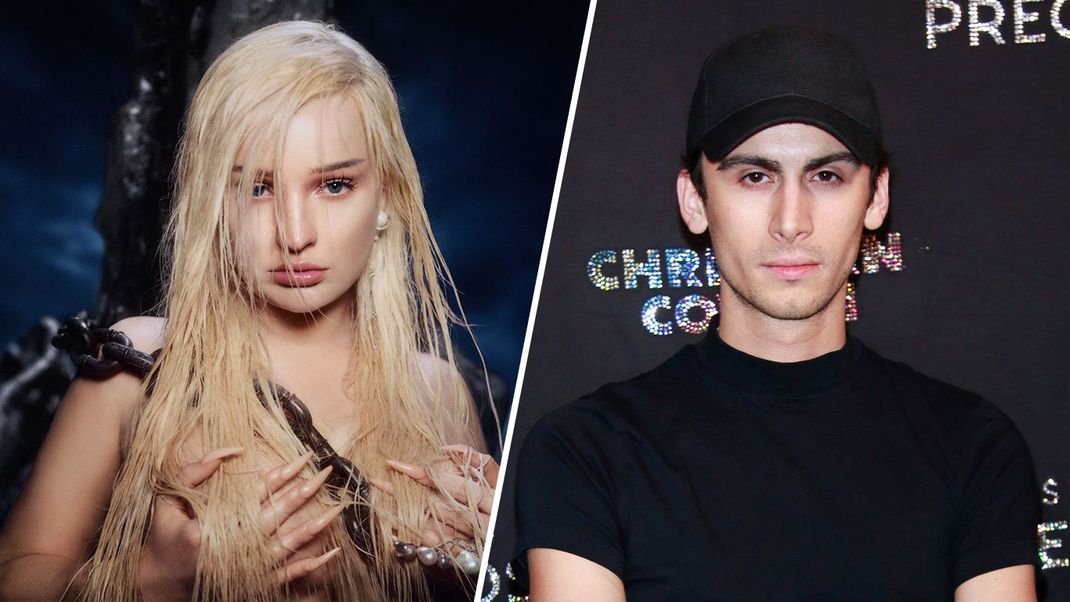Grammy winner Kim Petras and star designer Christian Cowan appear at the GNTM Finale 2023.