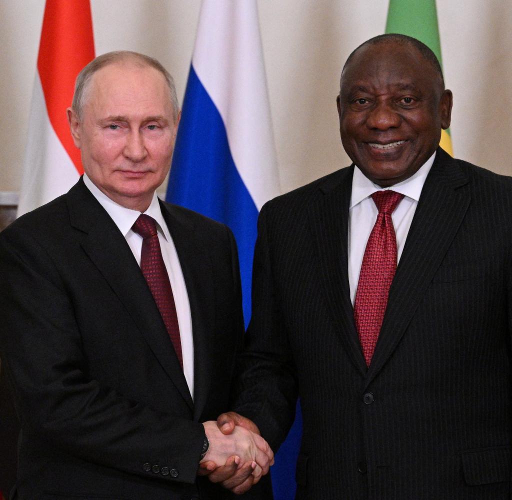 Wladimir Putin mit Cyril Ramaphosa