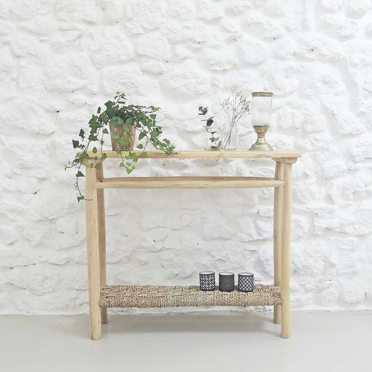 A Furniture In Wood And Seagrass 