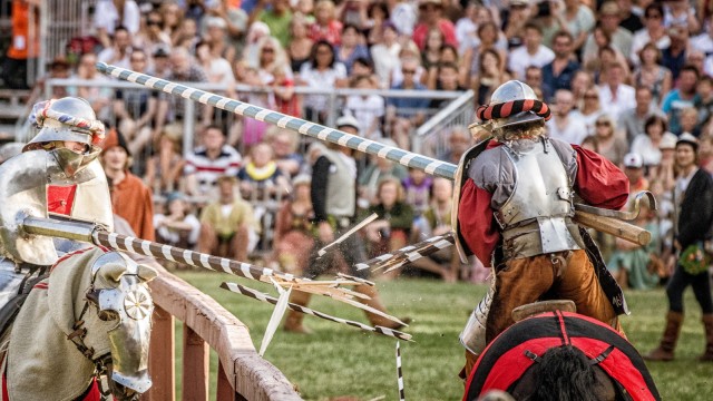 History game: A jousting tournament is one of the highlights of the Landshut wedding.