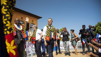 The Minister of the Interior and Overseas, Gérald Darmanin, in Mamoudzou (Mayotte), June 24, 2023. (CHAFION MADI / AFP)