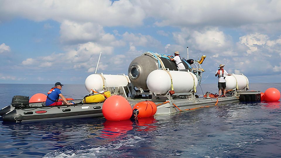 This undated photo shows the submersible "titanium" by OceanGate Expeditions