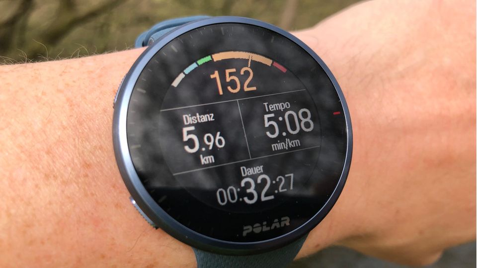 Polar Pacer Pro in the test: The display of the Pacer Pro shows training values