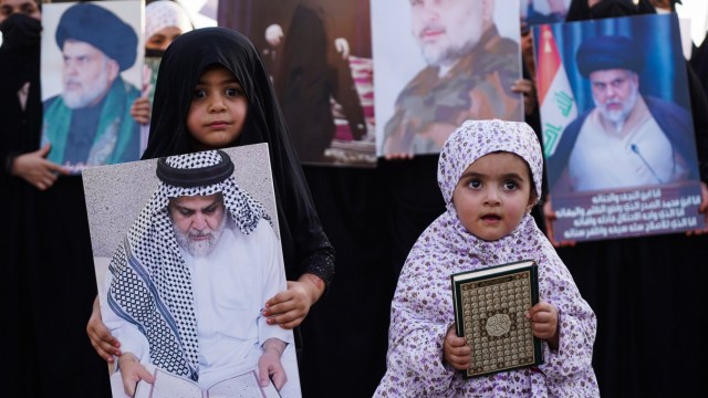 Sweden and Islam: In Mosul, Iraq, supporters of the radical Shiite leader Muqtada al-Sadr used children for their protest.