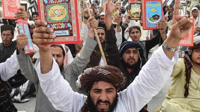 Sweden and Islam: Angry demonstrators in Pakistan's Quetta near the Afghan border.