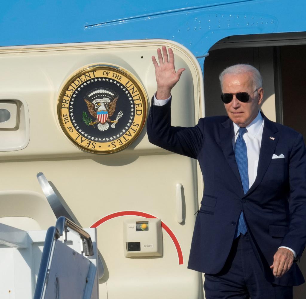 Joe Biden bei seiner Ankunft in Vilnius