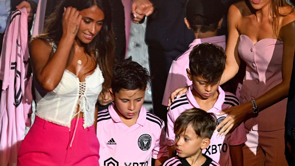 Also present at the stadium: Messi's wife Antonella Roccuzzo and his three sons