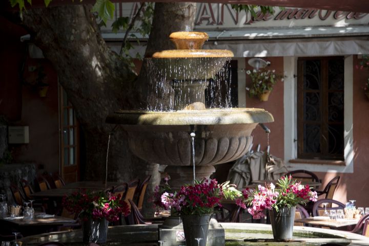 A fountain in the town of Seillans (Var), July 7, 2023. (MAGALI COHEN / HANS LUCAS / AFP)