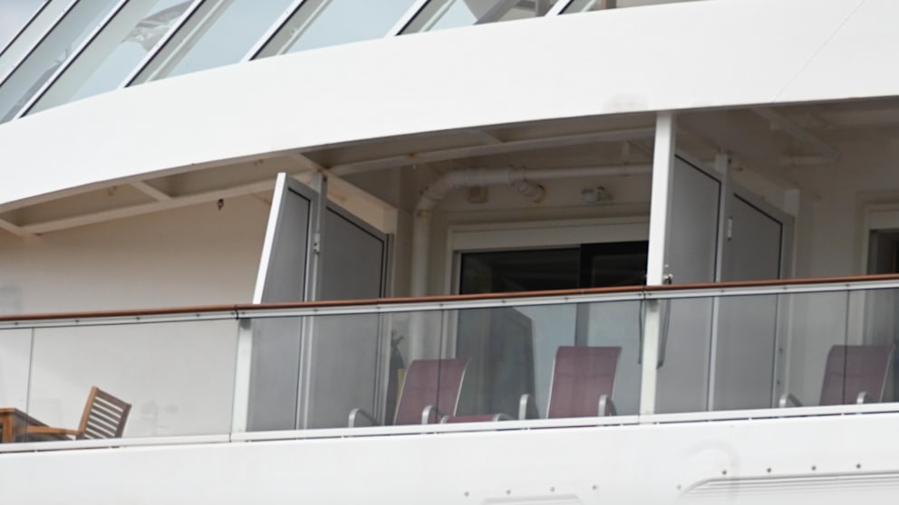 Sea view: Schröder can access this balcony directly from his panorama suite (deck 16).